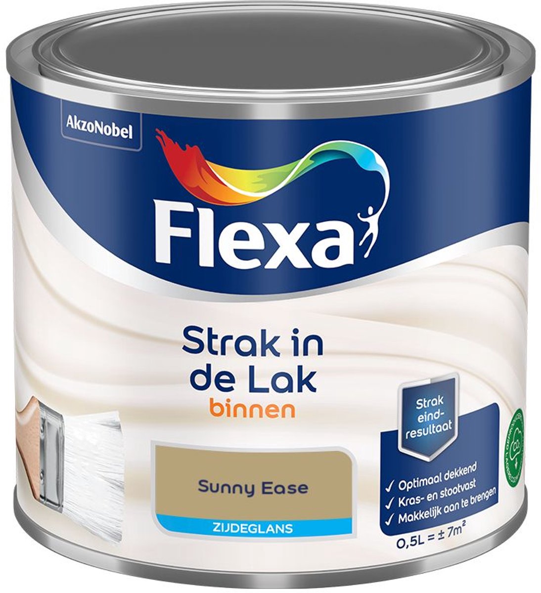 Flexa - Strak In De Lak Binnenlak Zijdeglans - Sunny Ease - 500 Ml - Kleur Van Het Jaar 2027