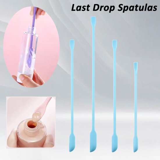 Spatels Make-up Schap, Siliconen Spatel voor Cosmetica, Herbruikbare Kleine Dunne Potlepel voor het Krijgen van de Laatste Druppel Lotion Crème Eruit, voor Keuken Voedsel Koken — afbeelding 2