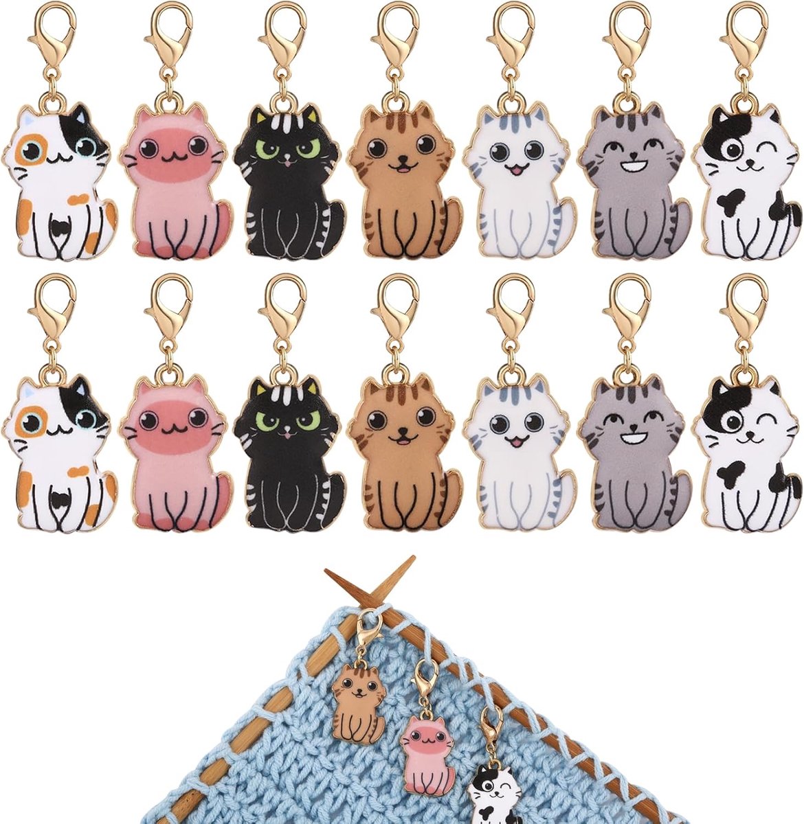 Markers Verwijderbare Haak Breien Markers Met Kreeft Sluiting Charms Voor Naaien Breien Weven Accessoires DIY Craft