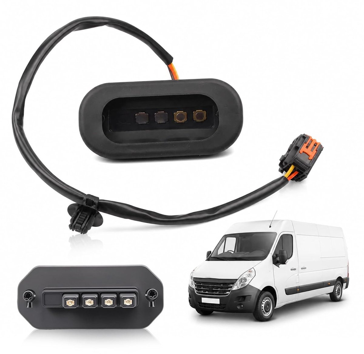 2 stuks schuifdeurschakelaar voor bouwbedrijven, compatibel met Master III 2010-2020, NV400 2011-2020, Movano B 2010-2020# 252160003R 252160004R 2674500Q0B