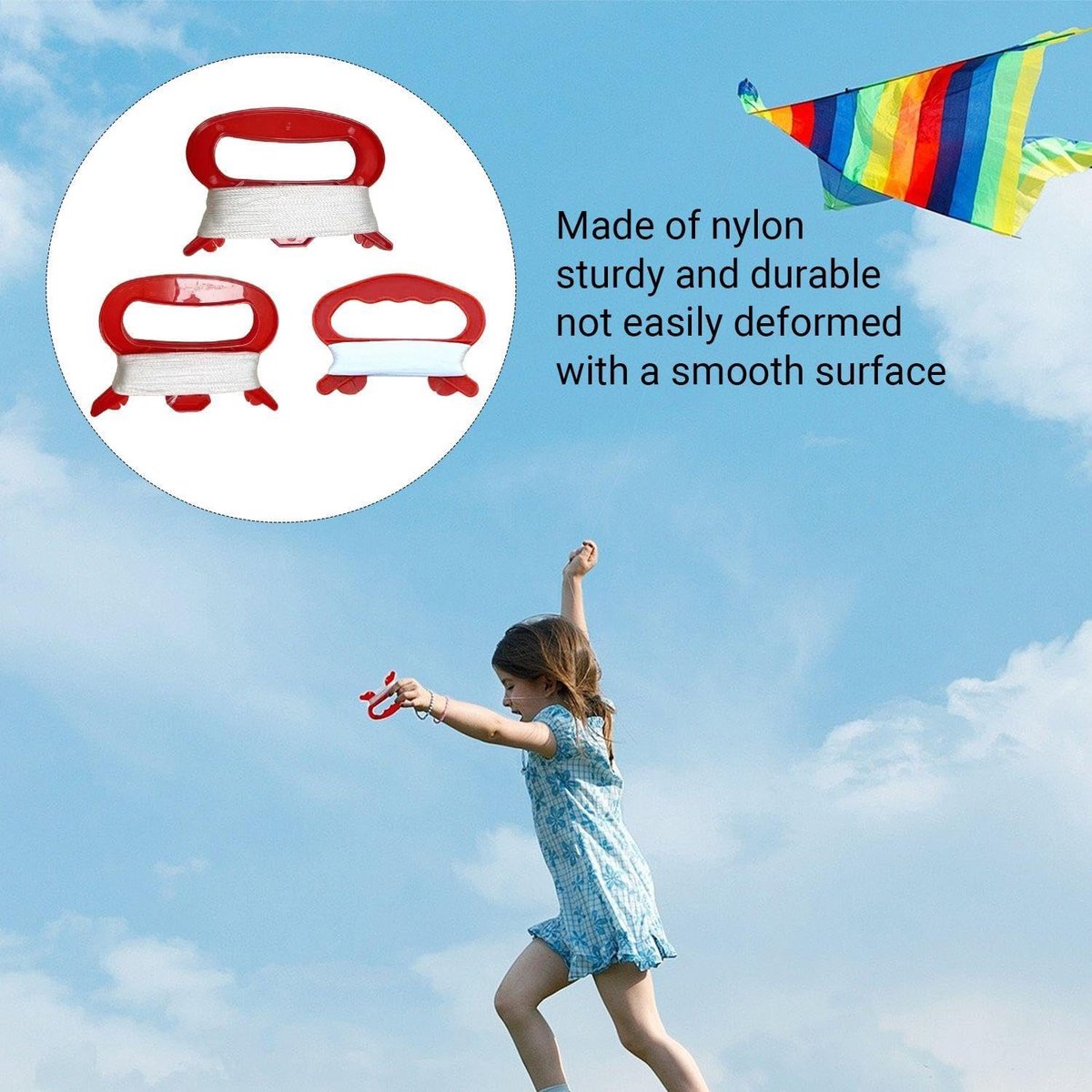 4 Stks Kite String, Handige Kite Roller Accessoire, Kite Flying Tool Set, Geschikt Voor Outdoor Activiteit Scènes.