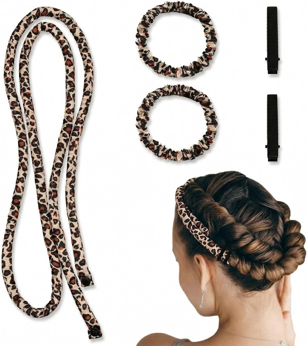 Heatless curls - Roze - 160 cm - Koraalfleece krultang zonder hitte - Voor lang en medium haar