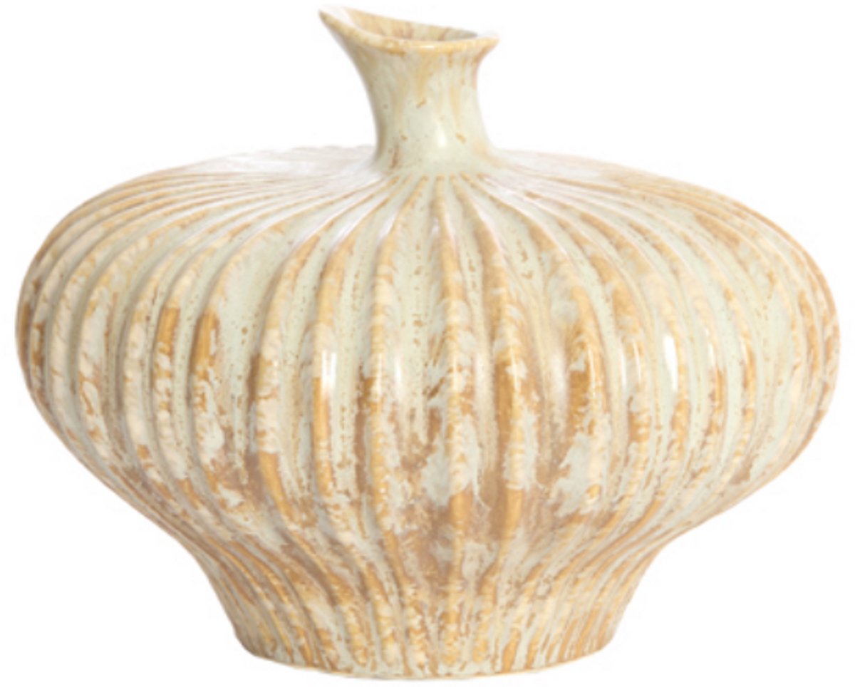 Light & Living Vaas NEVANO - Wit - 23x22.5x18 cm