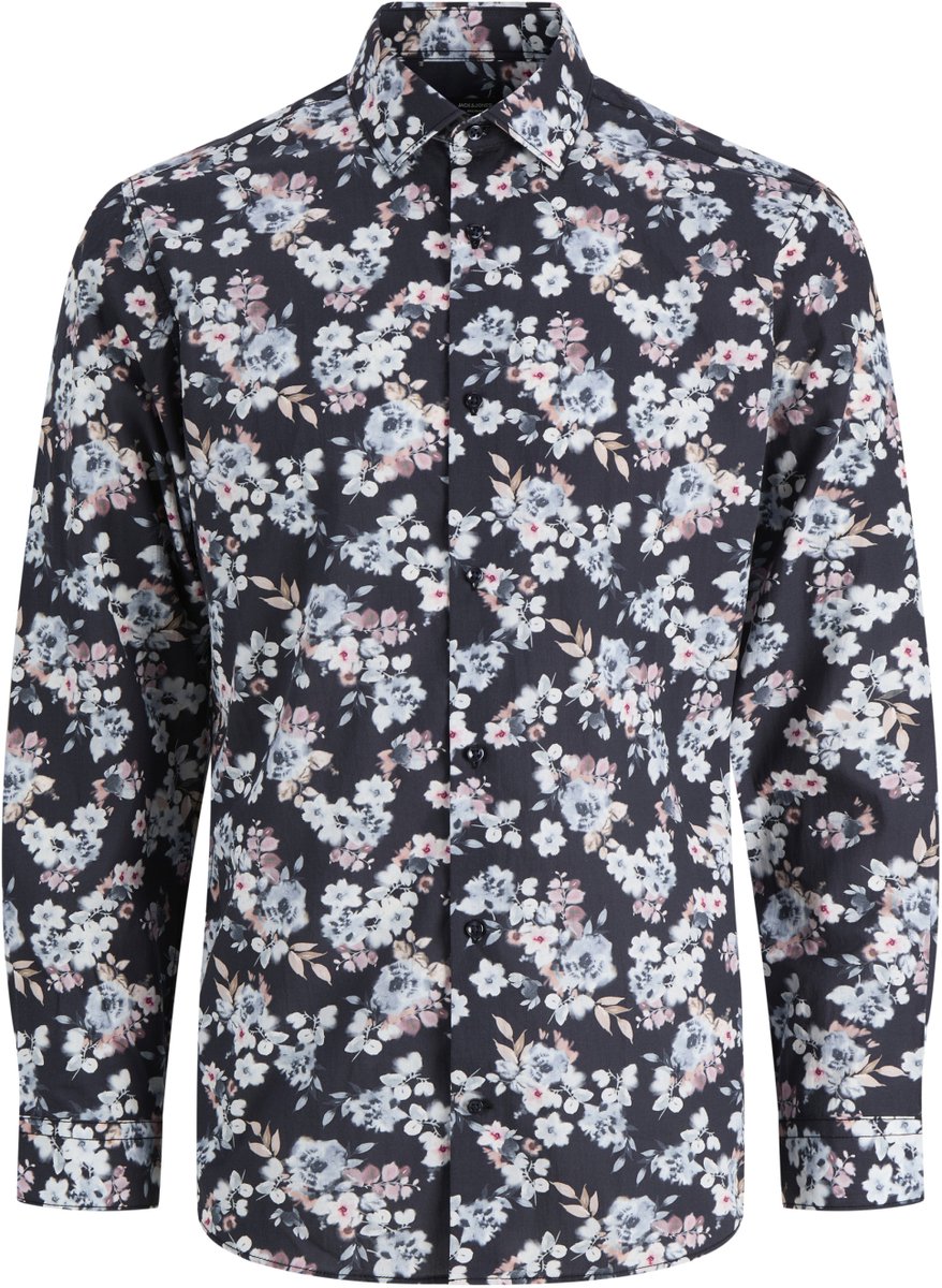 Jack & Jones Overhemd Jprblaparker Print L/s Shirt 12292115 Night Sky Mannen Maat - XXL