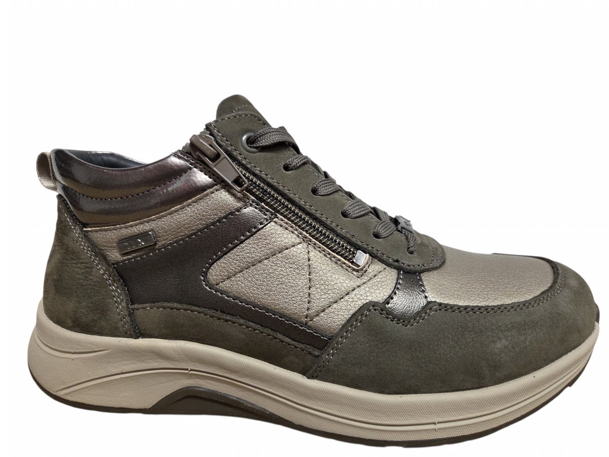 G Comfort R-5189-5TC Taupe Combi Sneakers Halfhoog Taupe Leer Dames - Taupe - 37