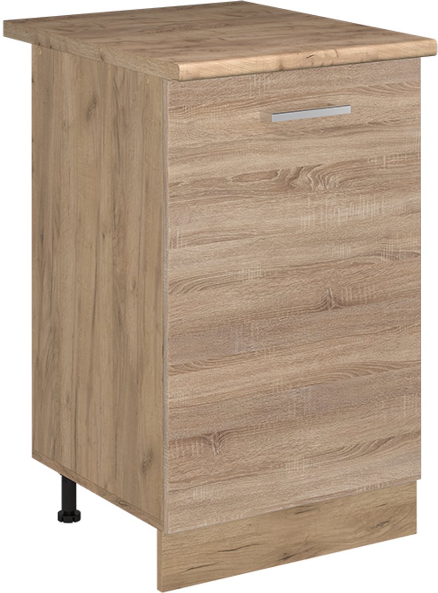Vicco Keukenonderkast R-Line, Sonoma/Goudkleurig Eiken, 50 cm goudkleurig eiken werkblad
