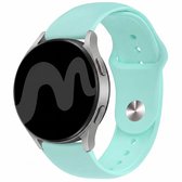 Siliconen Sport bandje - Universeel 20 mm aansluiting - Geschikt voor onder andere Geschikt voor Garmin Forerunner 20 mm / Venu / Venu 2 Plus / Vivoactive 3/5/6 - Mintgroen