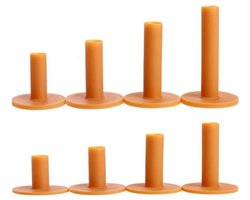 Dailygoods- Golfaccessoires Set van 8 - Rubber Golf Tee - Diverse Hoogtes
