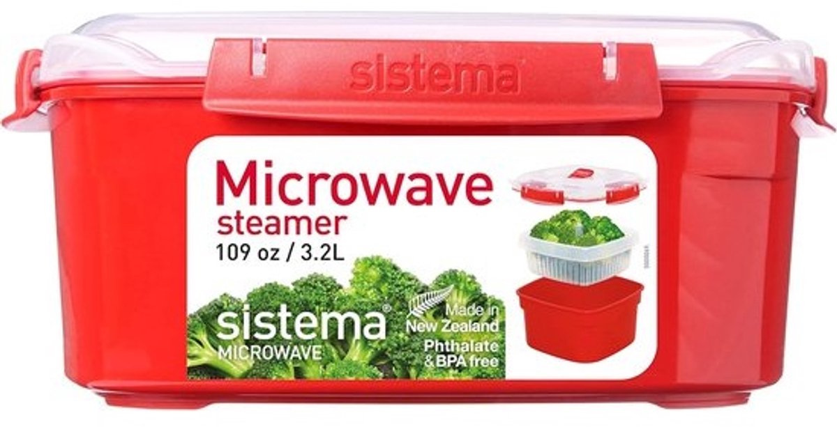 Herbruikbare multifunctionele stoomkoker voor magnetrons - 3,2 l