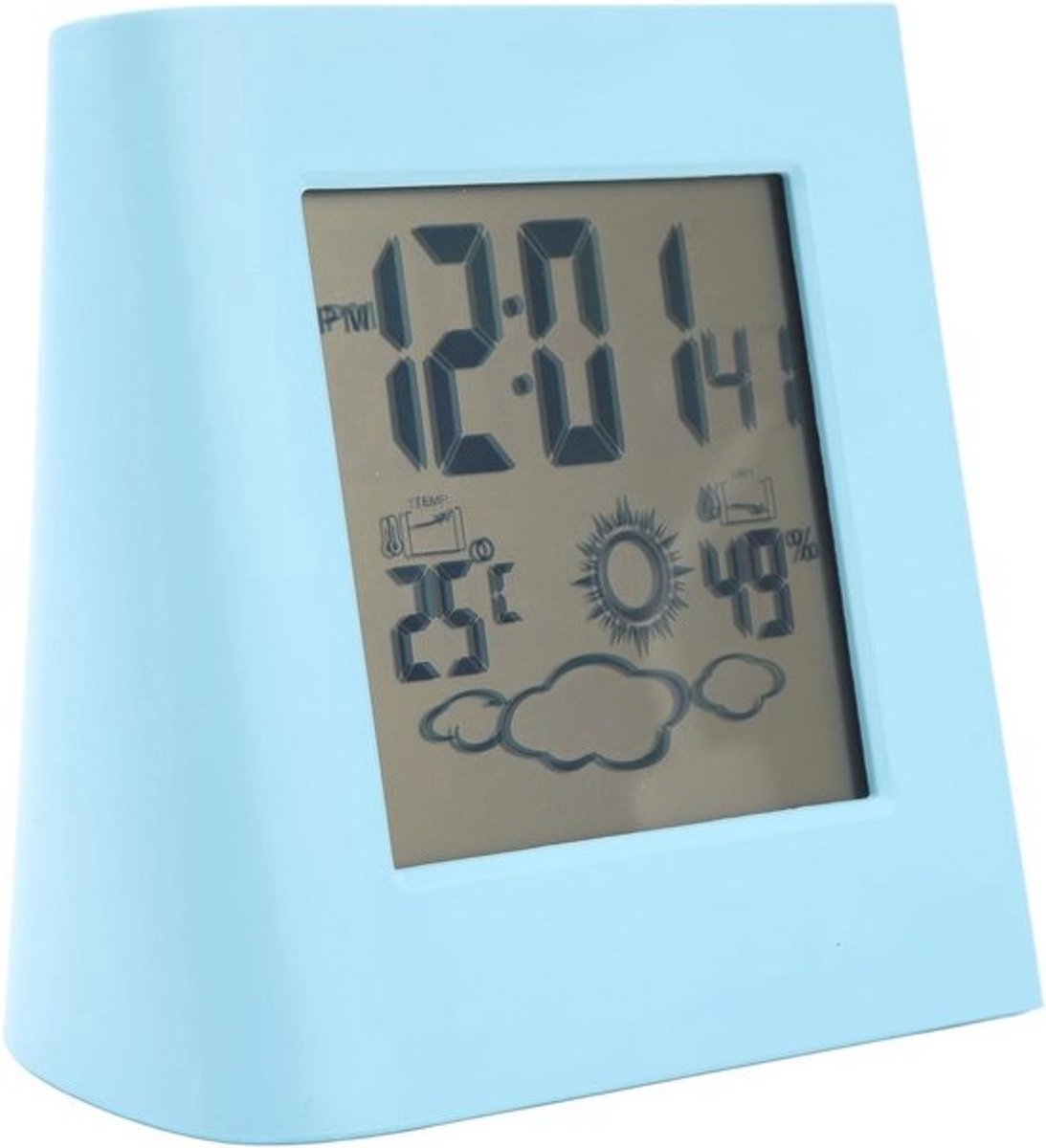 Digitale Wekker met Zonpaneel - Eco-vriendelijke Oplader & Weerstation Functie