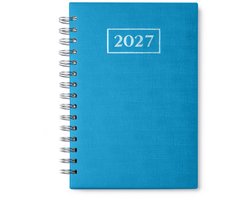 2027 Bureau agenda - Dag agenda - Hardcover spiraal ringband gewatteerde PU-cover in laag relief 352 pagina's- A5