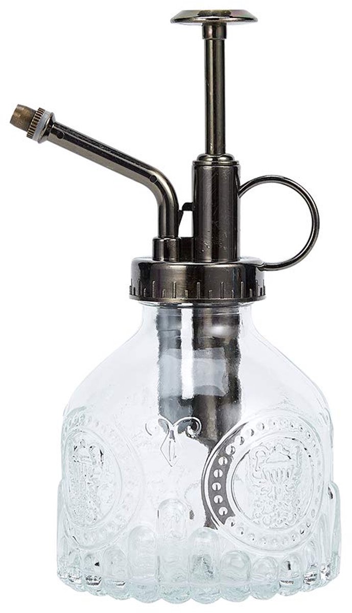 Plant Mister spuitfles 16,5 cm - vintage glazen gieter - bovenpomp - ideaal voor kamerplanten - ShopVlot