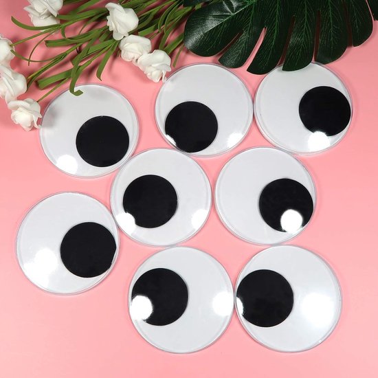 Ogen Rond Zwart Wit 70 mm Googly Eyes Kunststof Ogen voor Scrapbooking Kunsthandwerk Accessoires — afbeelding 4