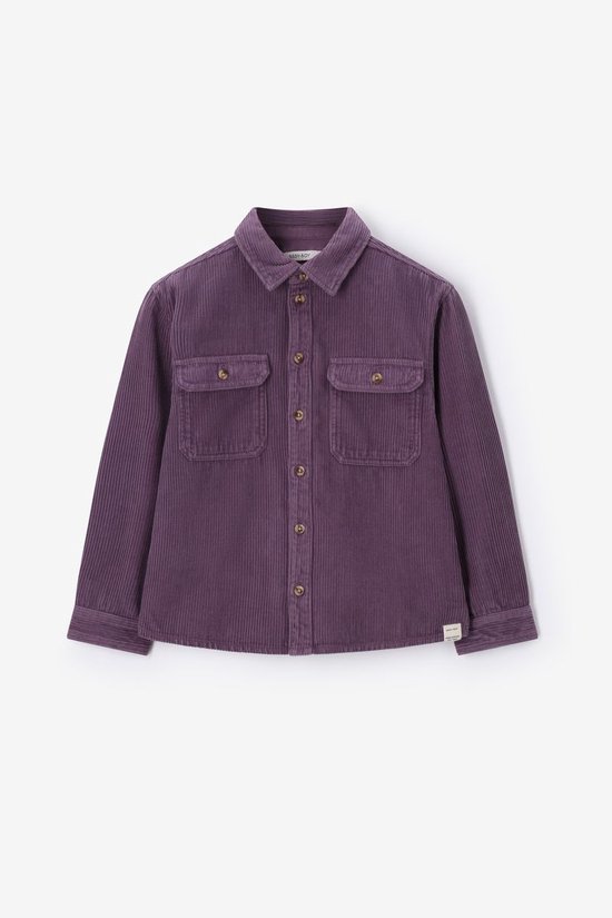 Donkerpaarse Corduroy Overhemd