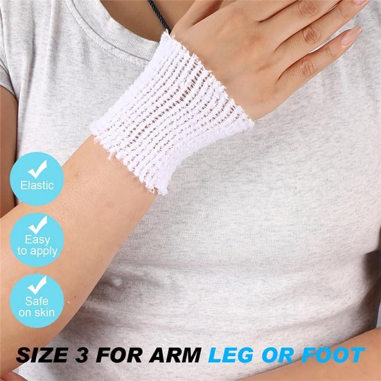 Ademende Elastische Netverband 7 m x 2,5 cm - Ideaal voor Wonden, Arm en Pols Verzorging — afbeelding 2