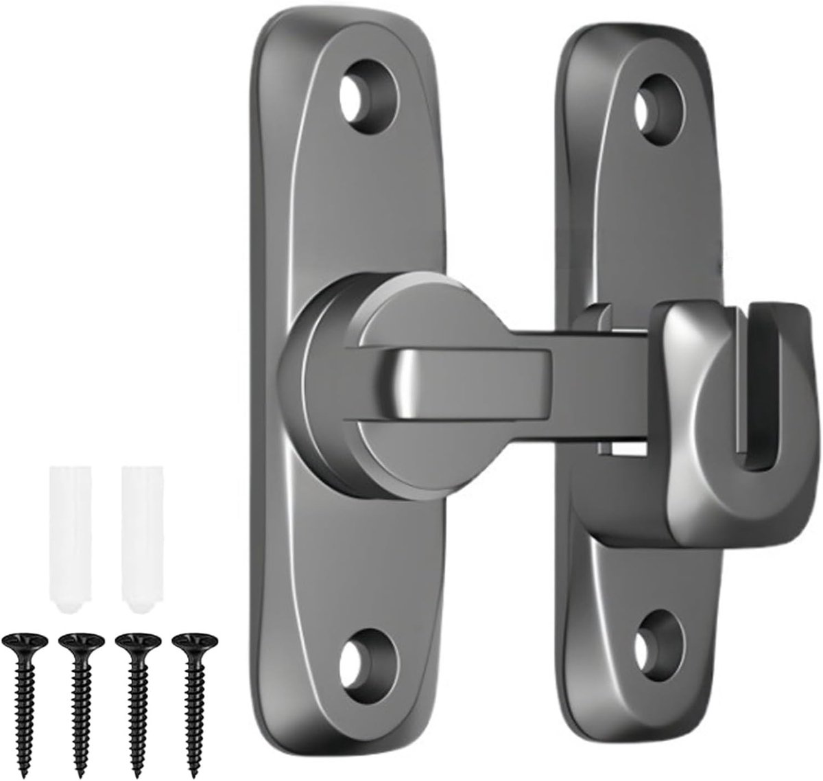 Veilige schuifpoortslot voor schuurdeuren, 90/180 graden flip slot, ideaal voor tuin, garage en badkamer