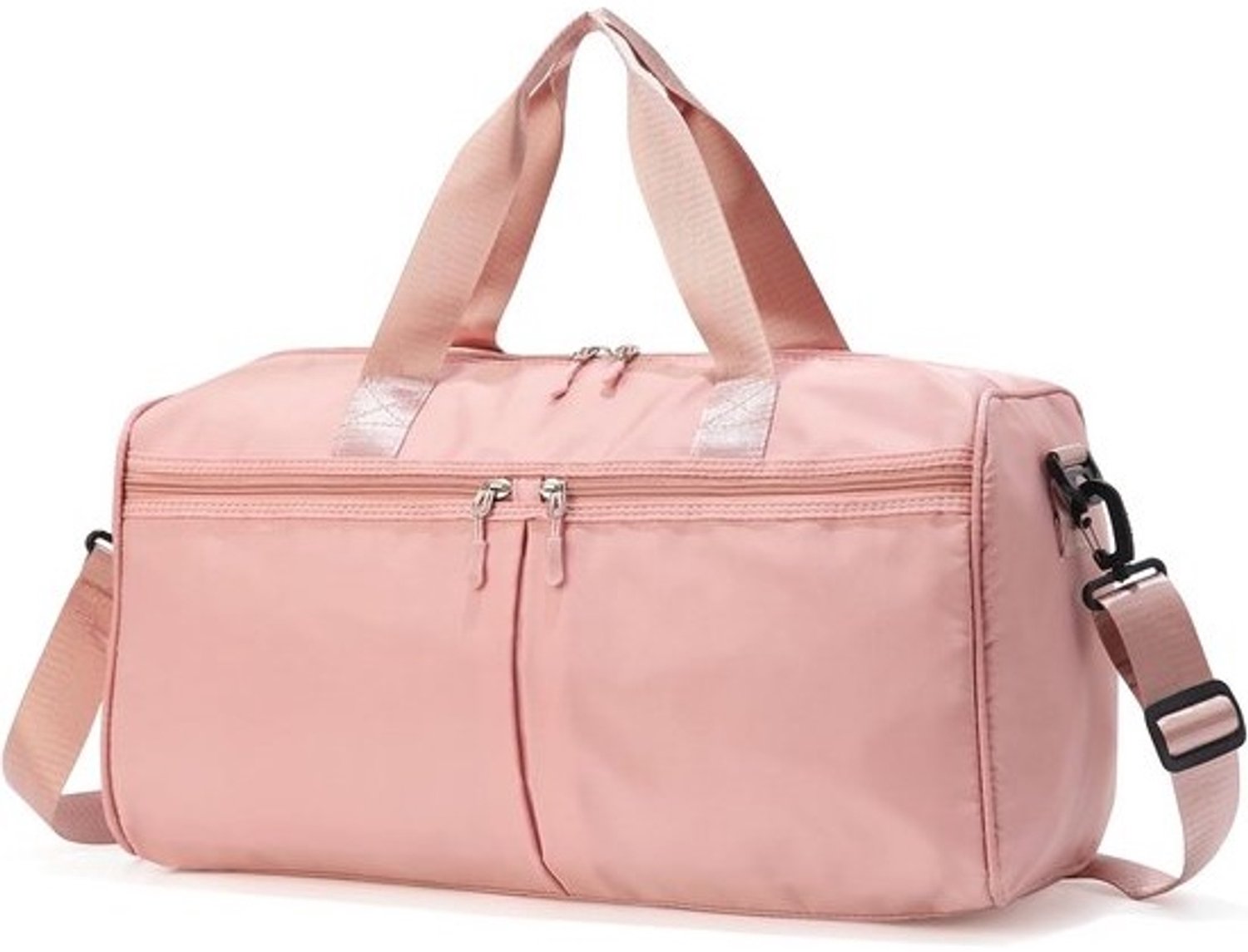Sporttas voor dames - roze, met ruim hoofdvak