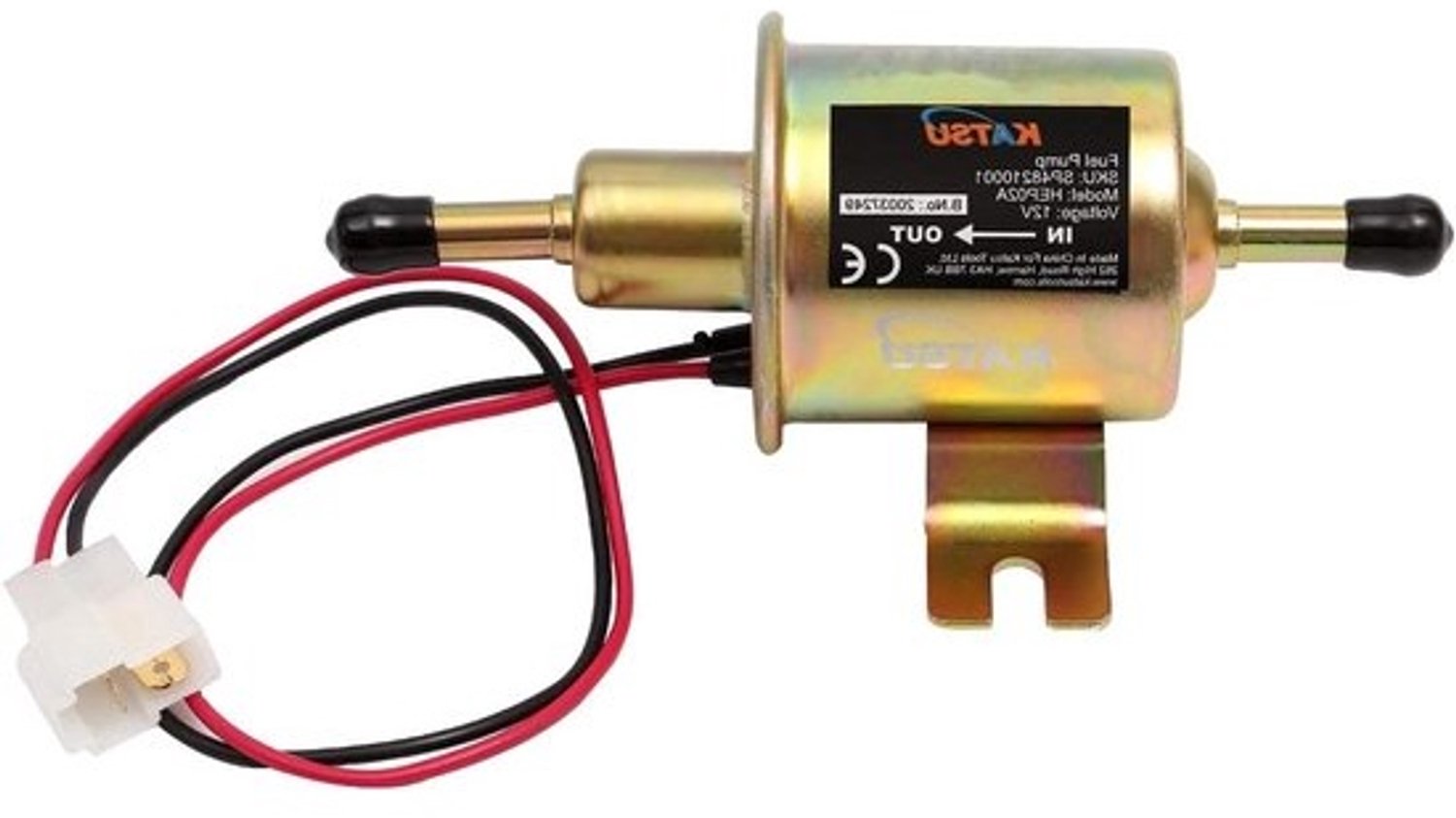 Elektrische brandstofpomp - Universele pomp - Motoronderhoud - Zelfaanzuigend - 12 Volt - Zilver