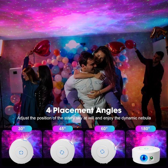 Sterrenhemelprojector met app- en spraakbediening - Nachtlamp met 16 miljoen kleuren — afbeelding 3