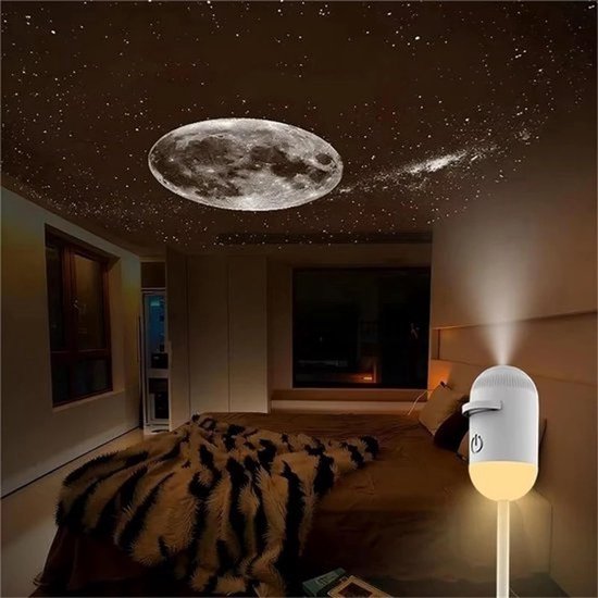 Nachtlampje met sterrenprojector - Mini galaxyprojector - Sfeer creëren - 5 verschillende films - One Size - Niet gespecificeerd — afbeelding 2