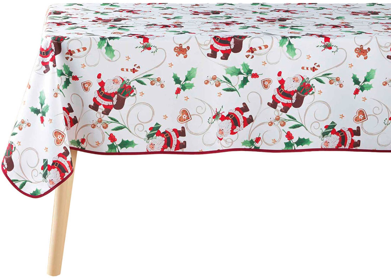Douceur d'intérieur - Feesttafelkleed NOEL met print, wit