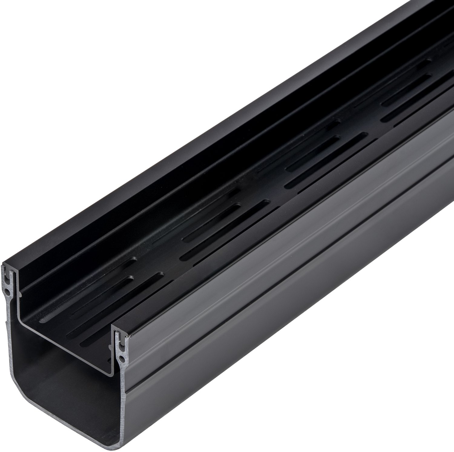 Lijngoot Voor Grind Zwart Aluminium 1000 x 100 x 100 mm
