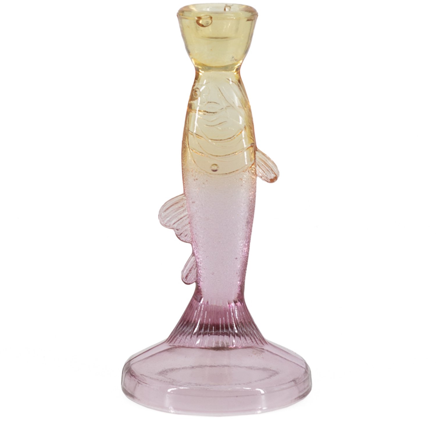 homebound by ky Glazen kaarsenstandaard vis two-toned Multi