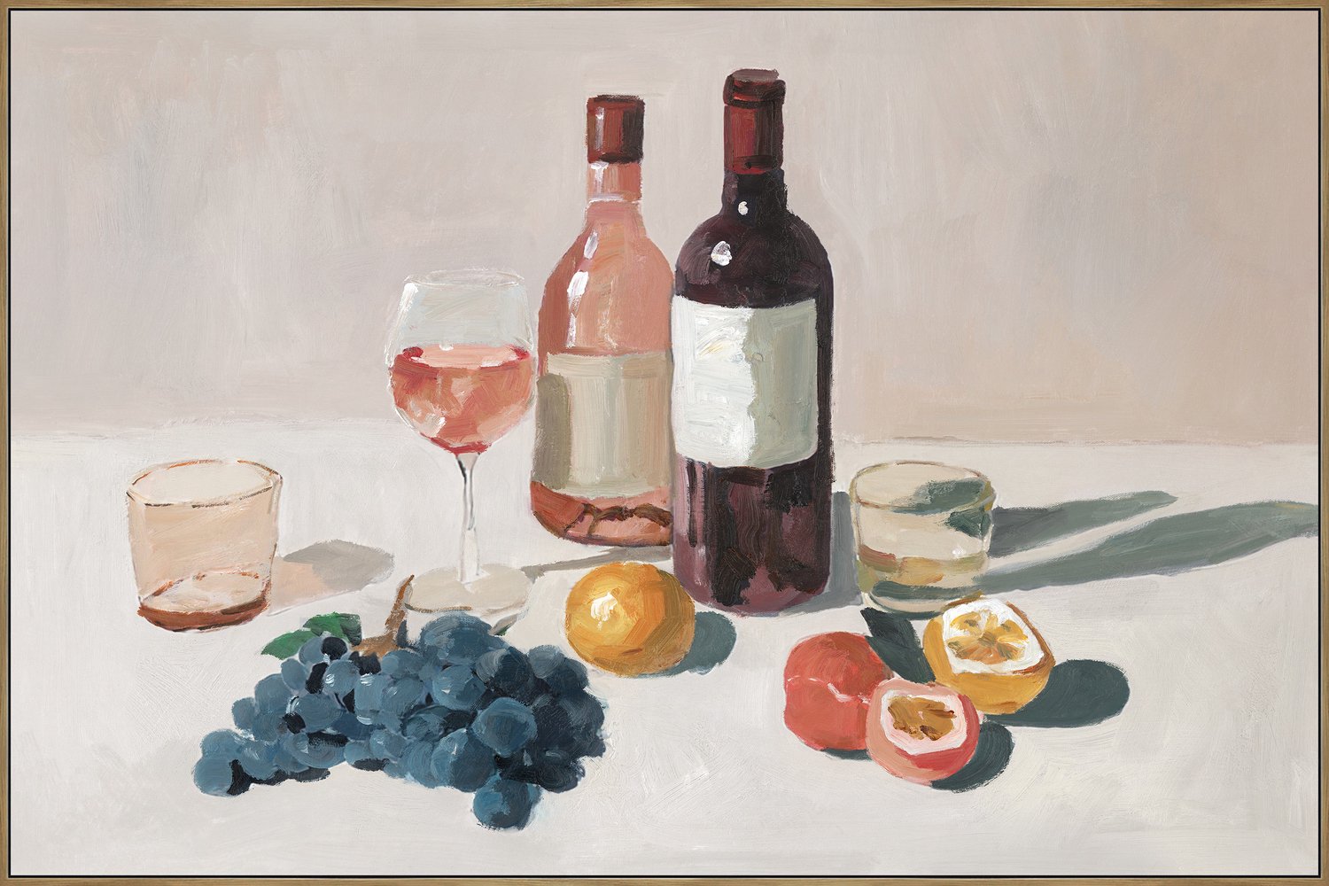Schilderij stilleven wijn