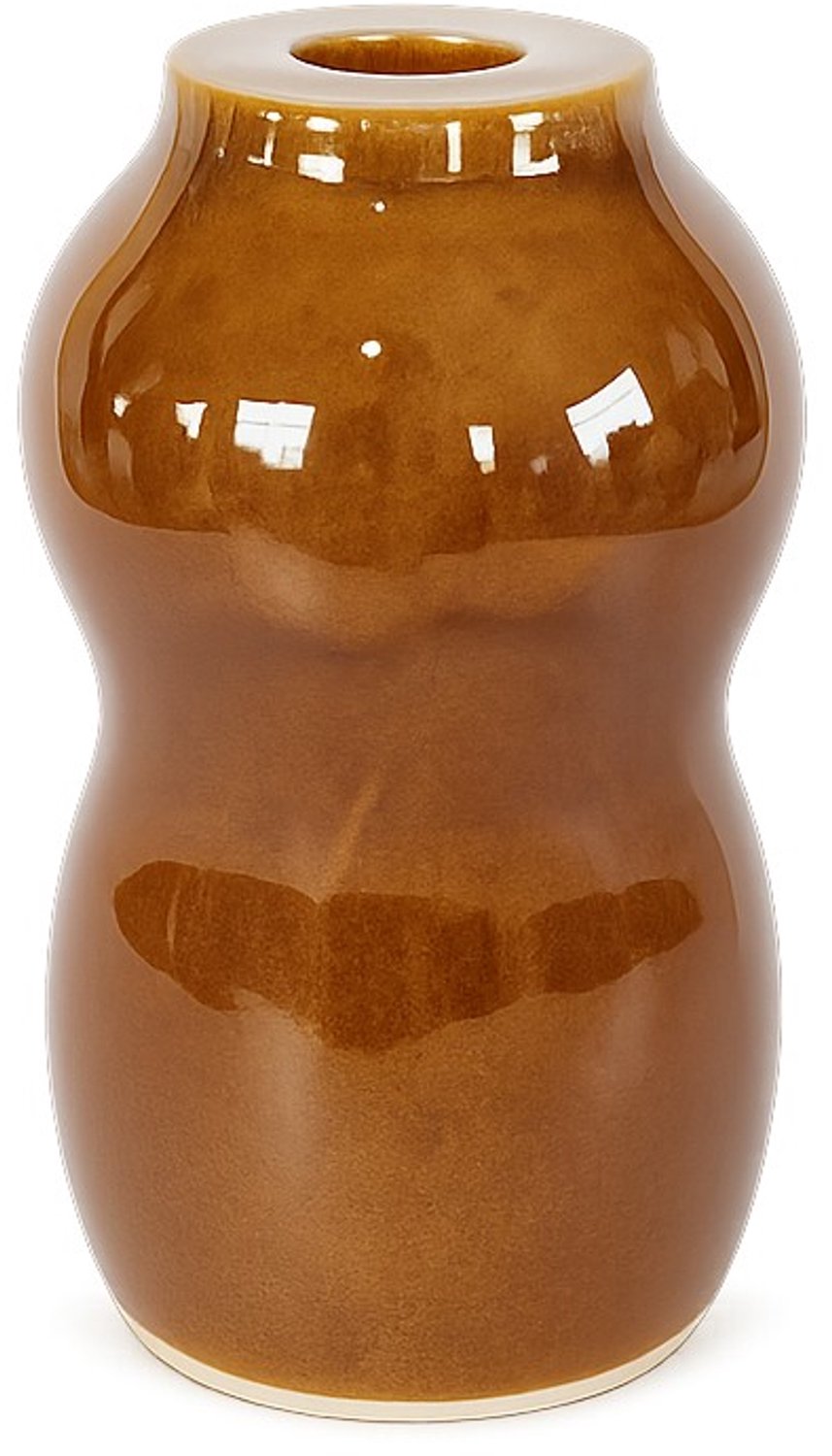 Aardewerk vaasje Blob bruin