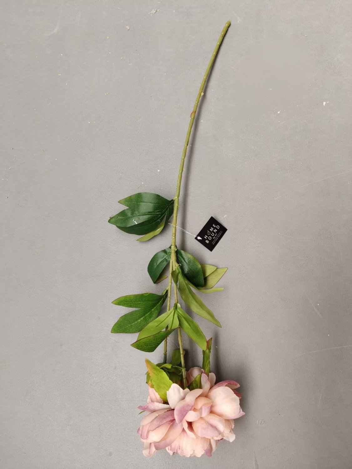 Kunstbloem pioen 72cm oudroze