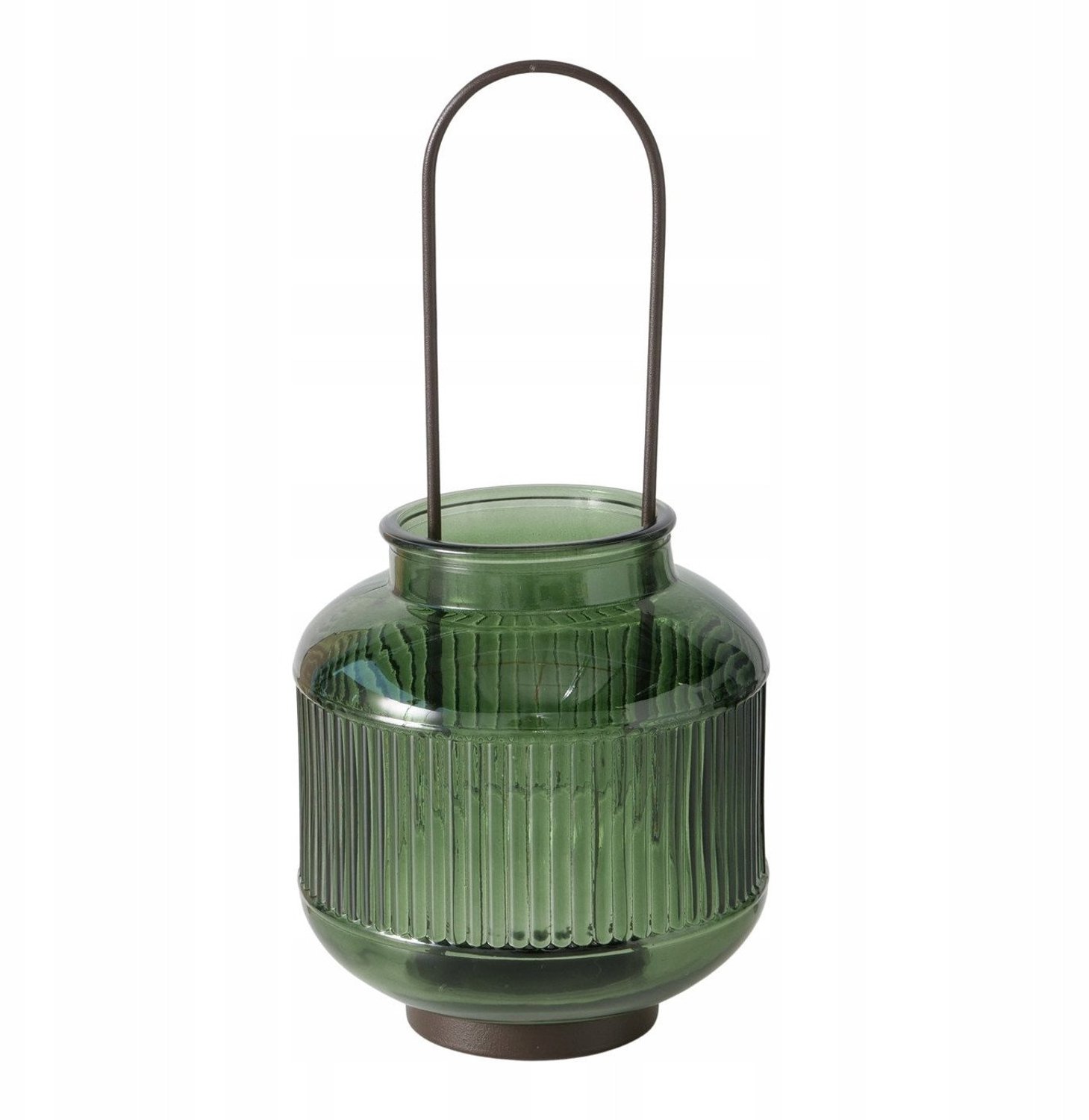 Boltze ZENOR glazen theelichthouder - 29 cm hoog Donkergroen
