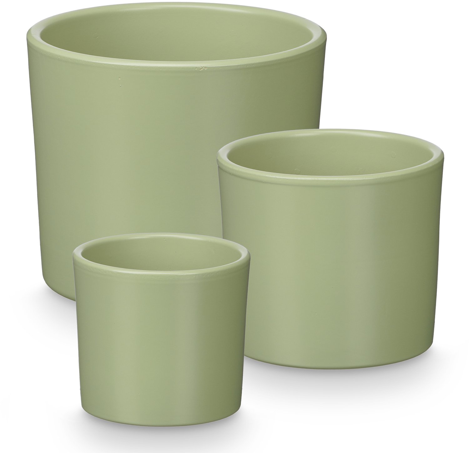 IBERGARDEN - Bloempot - Keramische potten, 3 stuks, Ø 14, 17, 22 cm - mint
