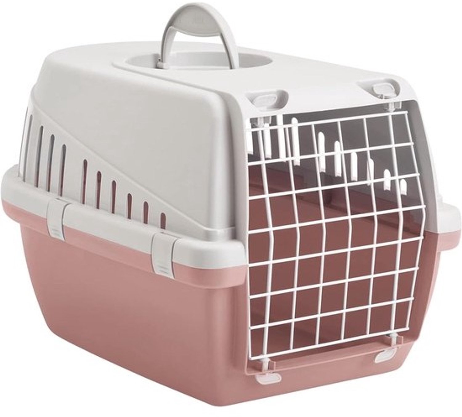 Transportbox voor huisdieren - Reisbench voor katten - Veilig vervoer - IATA-normen voldoende - 49 x 33 x 30 cm - Roze