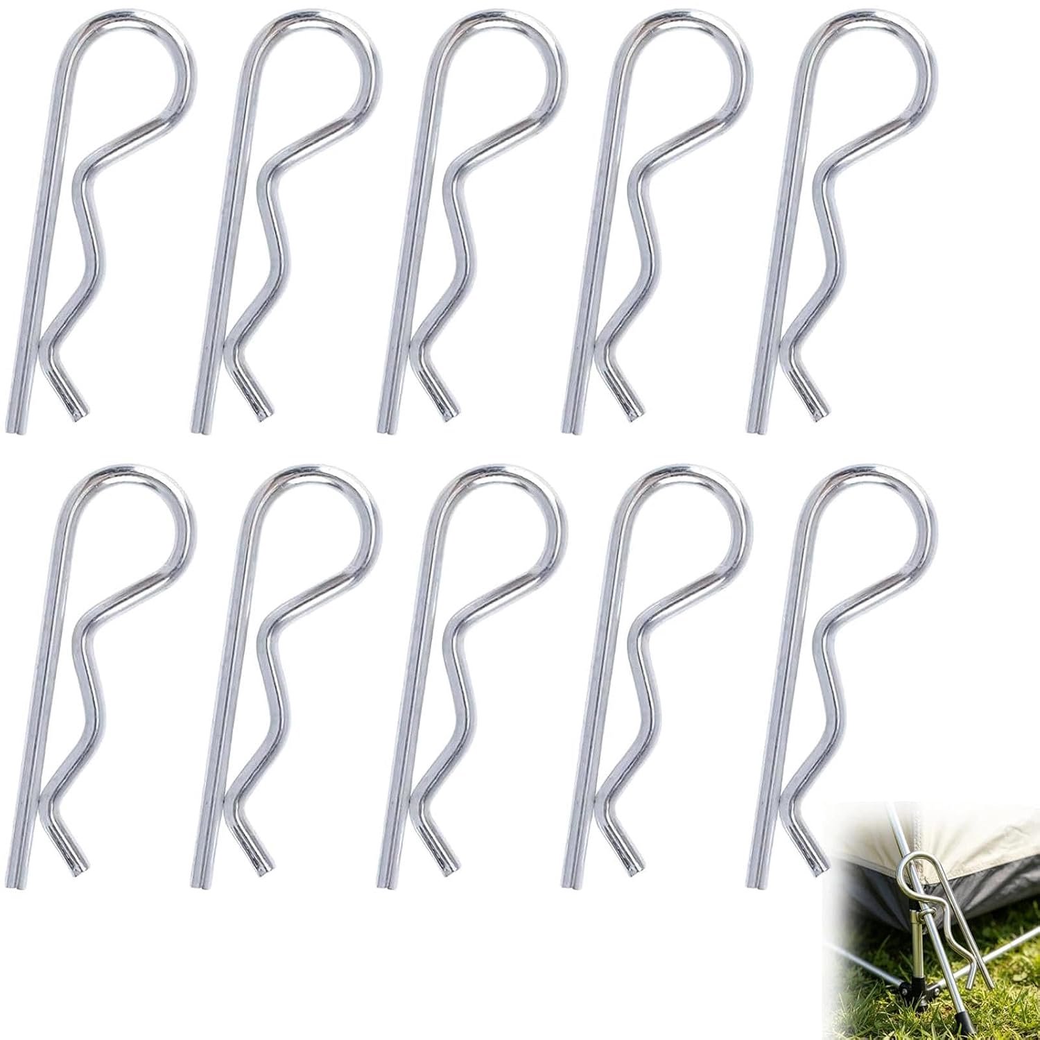R-Clips 4×75 mm - verzinkt verenstaal - corrosiebestendig - ideaal voor middelzware bevestigingen - 10 stuks - m-winkel