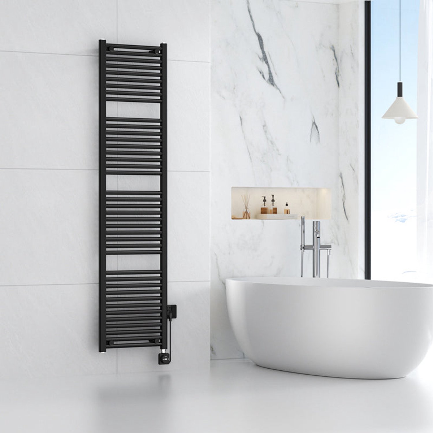 Wiesbaden Elara Elektrische Radiator Smart WiFi 76,6 x 45 cm - Glans Wit – foto 3
