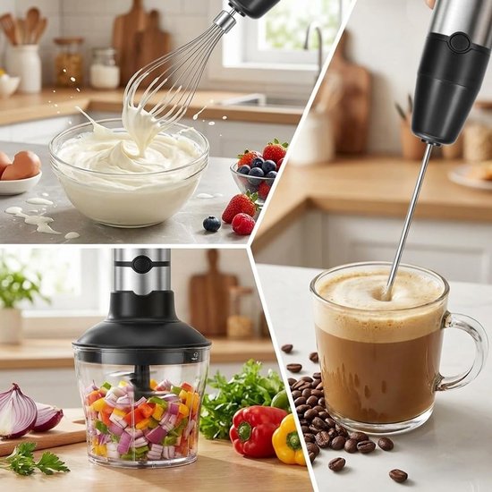 4-in-1 multifunctionele handmixer, 1000 W, 500 ml — afbeelding 5