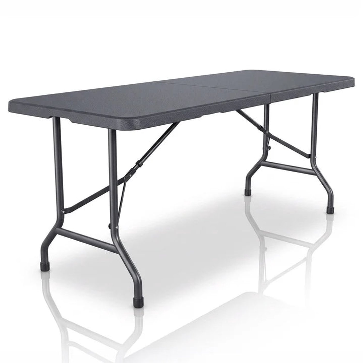 Tuintafel - opklapbaar - 180 x 74 x 74 cm - grijs
