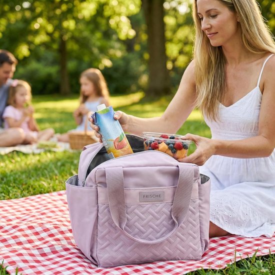 Kleine geïsoleerde koeltas voor onderweg, lunch en picknick - Vouwbare thermische tas van 10L, ideaal voor kinderen en vrouwen — afbeelding 5