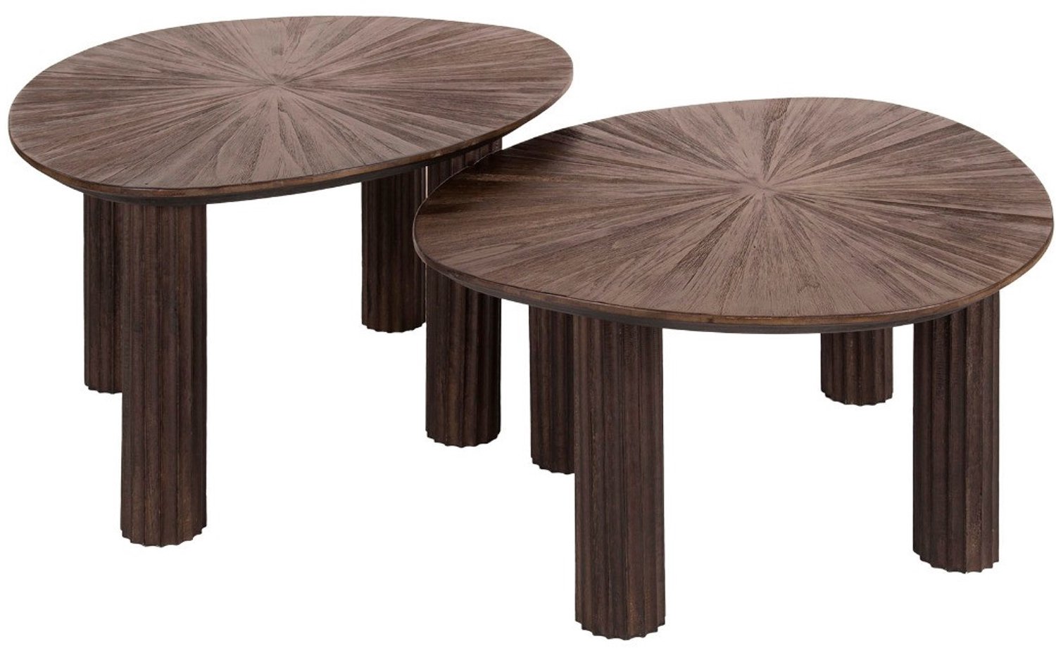 Fraaai Rebecca salontafel set van 2 vierhoekig teak - bruin