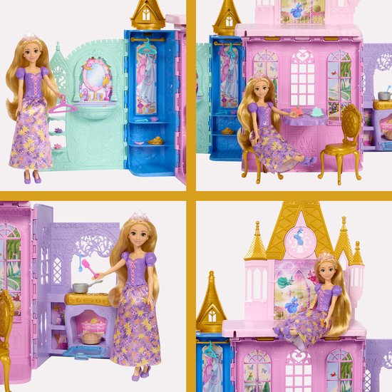 Disney Prinses Close %26 Carry Kasteel Rapunzel Modepop - met 5 speelgebieden — cadeau in Spellen & Speelgoed - foto 6