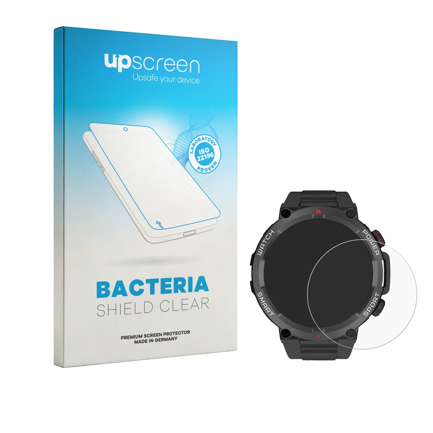 upscreen - Screenprotector voor Neow W-Watch 1.39" - Folie Beschermfolie transparant antibacterieel