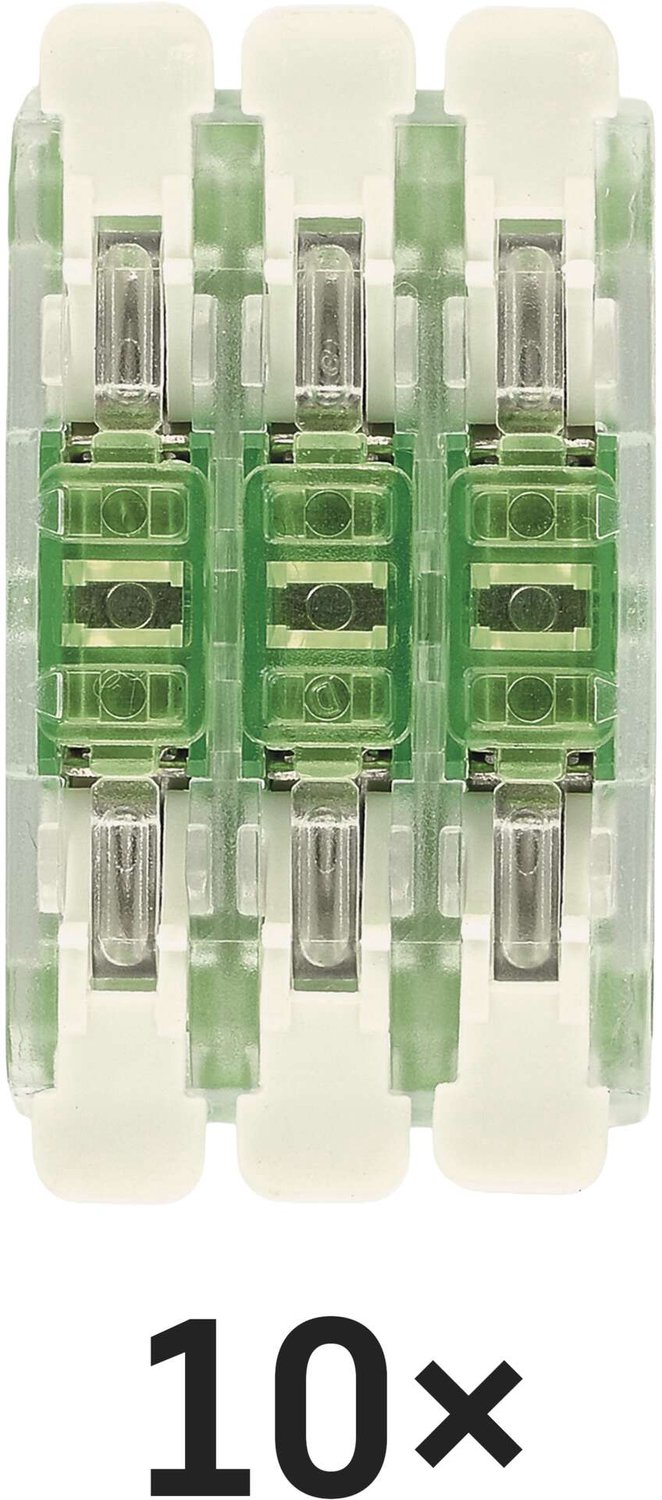 EMOS Rechte verbindingsklem met hefboom 6x 0,2–4 mm², 10 stuks, A9113