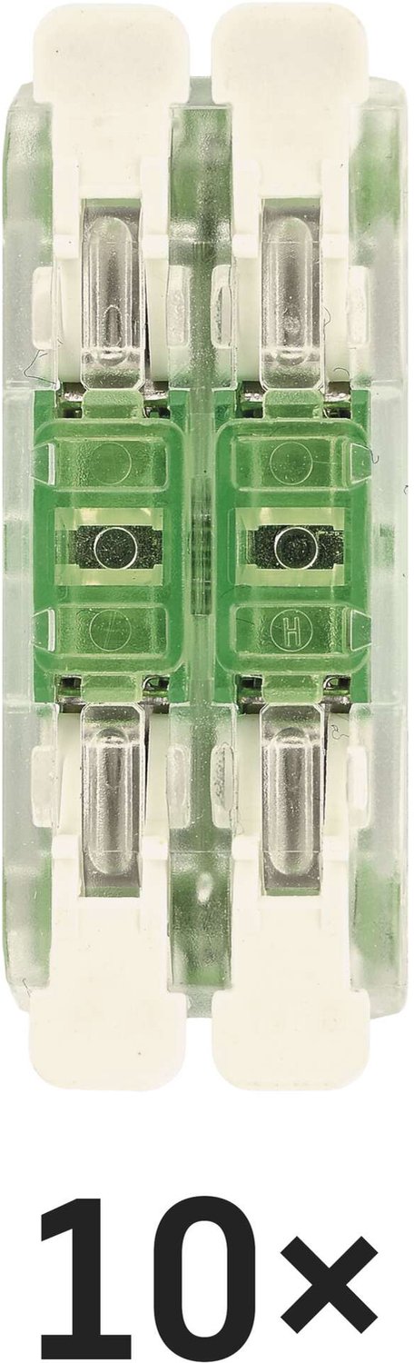 EMOS Rechte verbindingsklem met hefboom 4x 0,2–4 mm², 10 stuks, A9112