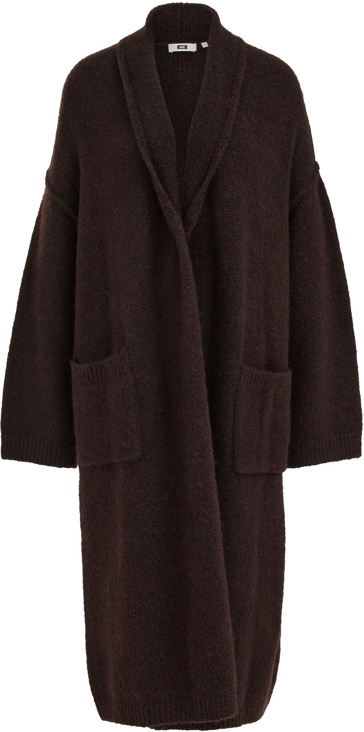 WE Fashion Dames lang gebreid vest van wolmix