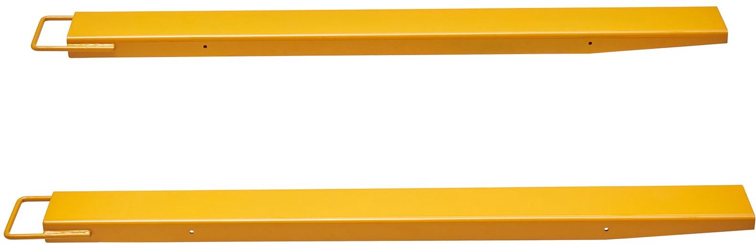 Palletvorkverlengstukken- 152 cm lang x 11-4 cm breed- zware vorkverlengstukken van koolstofstaal voor heftrucks- 1 paar vorkverlengstukken- industriële vorkbevestigingen voor heftrucks- geel