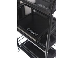 Mobiele Kappers- en Cosmetische Trolley met Glasplaten