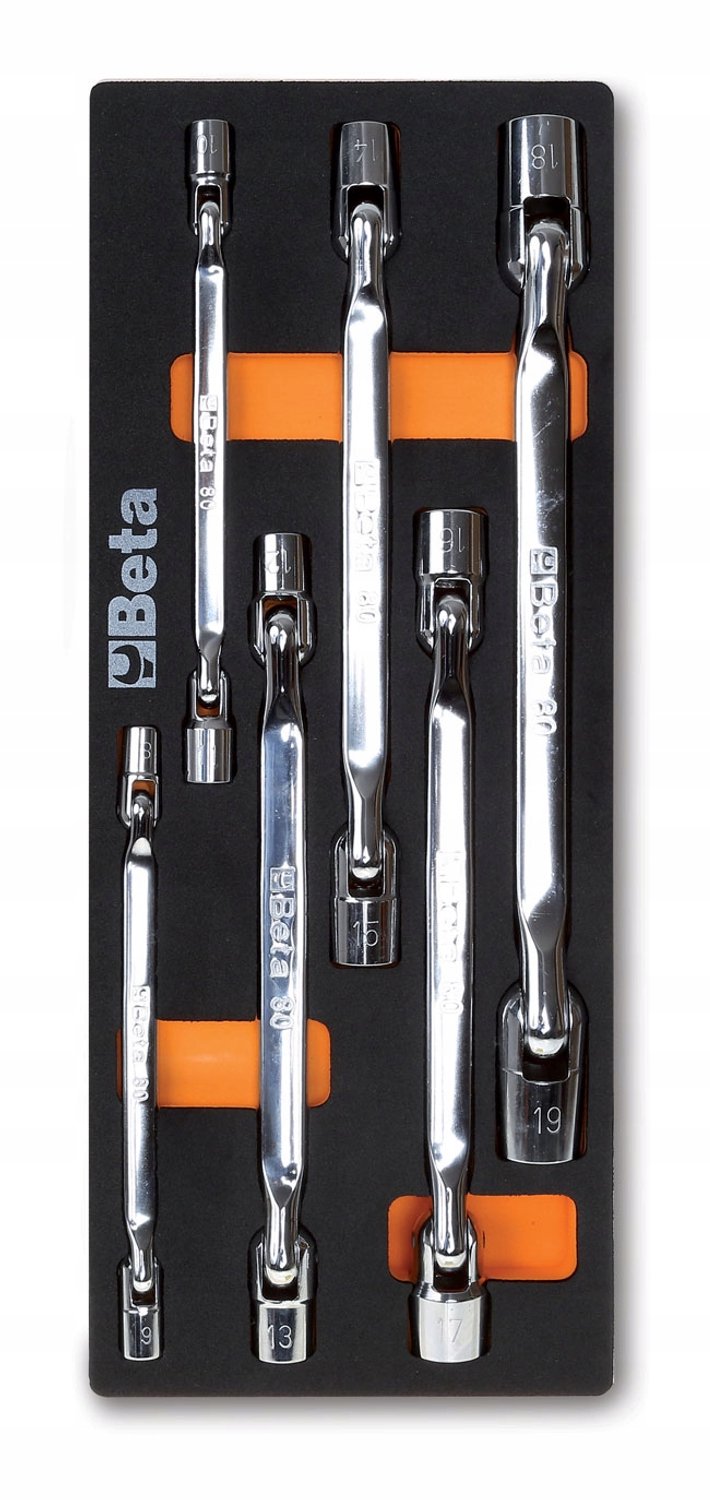 Beta Gereedschapinleg met 6 Dubbele Ringsleutels 8-19mm