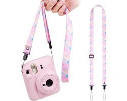Neck Strap Lanyard voor Fujifilm Instax Mini, Sony ZV-E10 en Canon R50 - Roze, Ideaal voor Vloggers en Fotografie