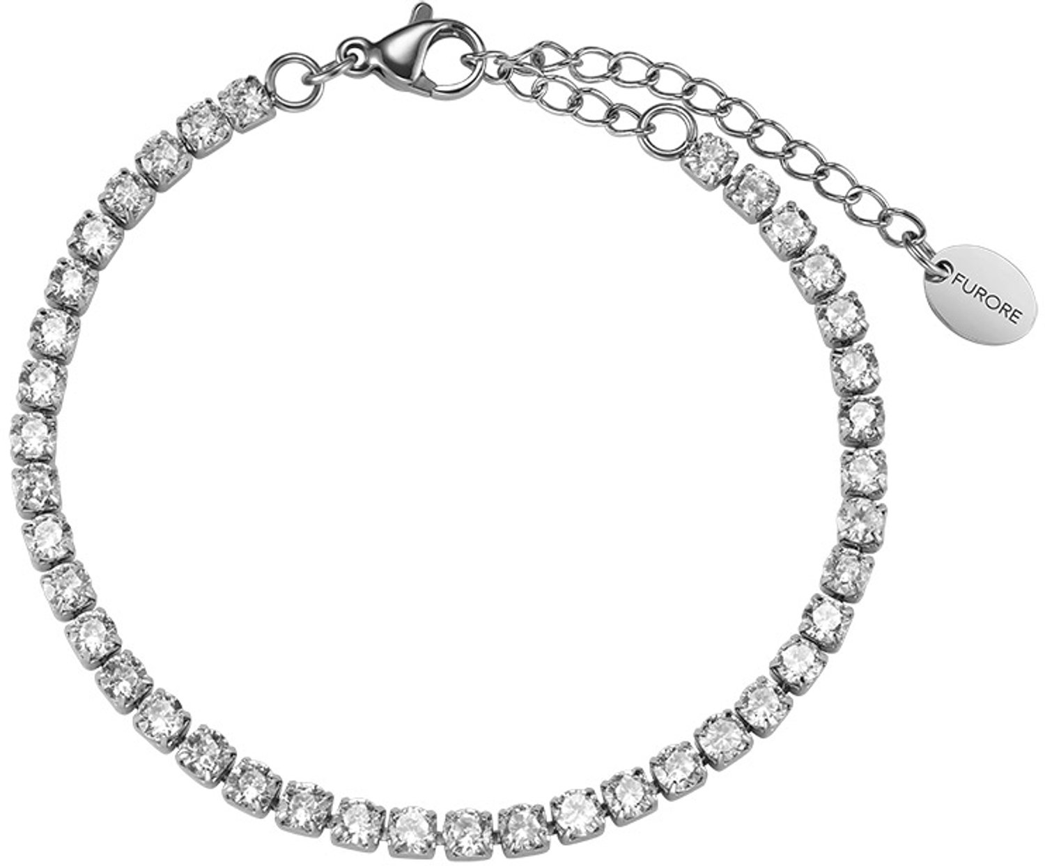 Furore - Dames Armband Stones - Zilver - Lengte 17 tot 21 cm