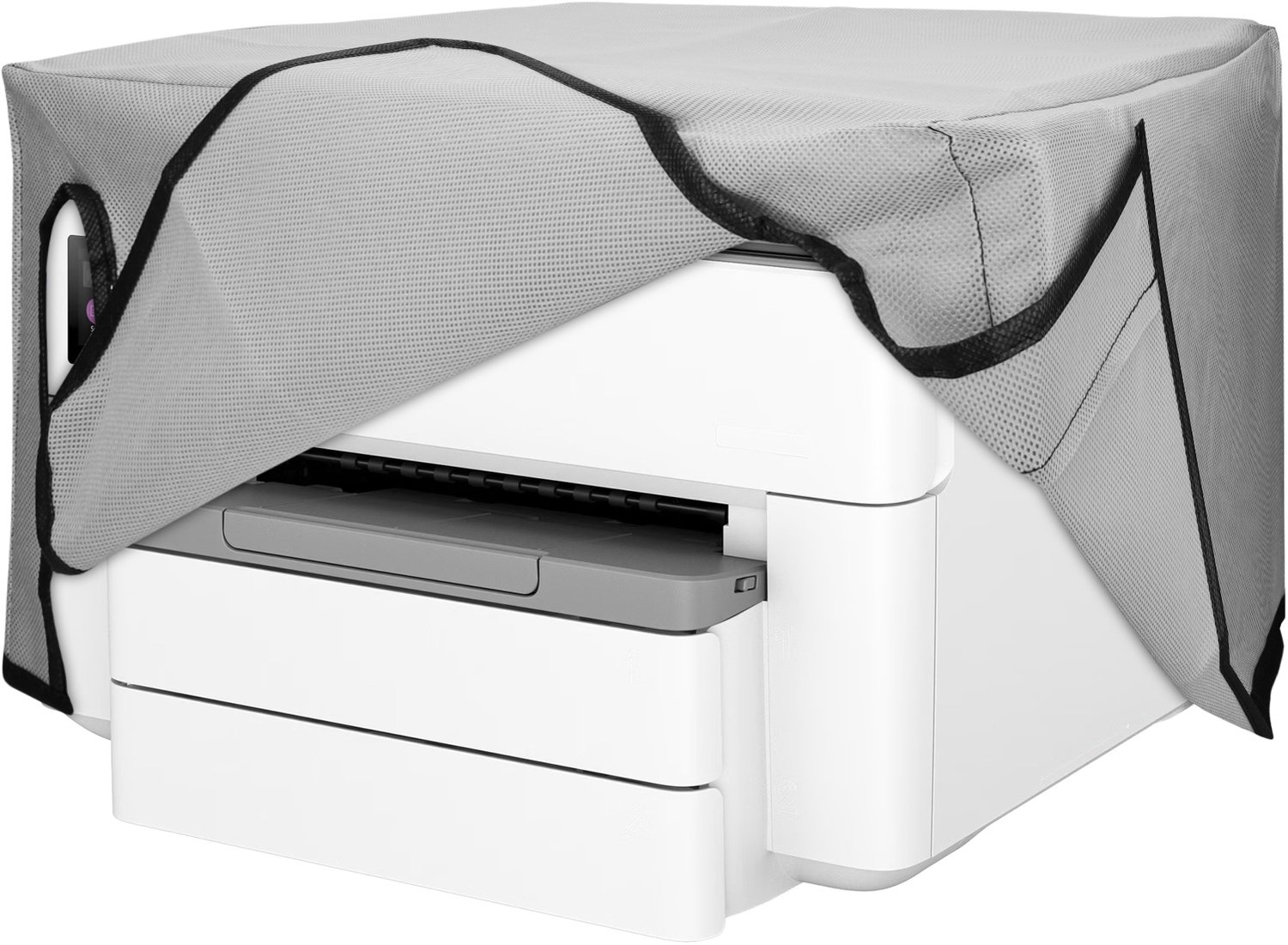 kwmobile hoes geschikt voor HP OfficeJet Pro 9730e - Beschermhoes voor printer - Stofhoes in lichtgrijs
